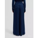 Lee ● Pleated Wide Leg ● kék bőszárú nadrág 