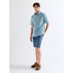 Wrangler ● Texas Short ● kék koptatott farmer bermuda