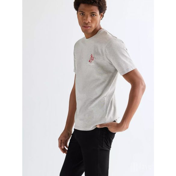 Wrangler ● Embroidery Tee ● szürke melange rövid ujjú póló