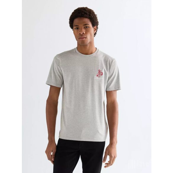 Wrangler ● Embroidery Tee ● szürke melange rövid ujjú póló