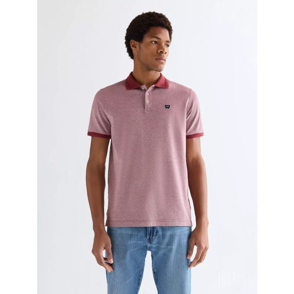 Wrangler ● Polo Shirt ● bordó melange rövid ujjú piké póló