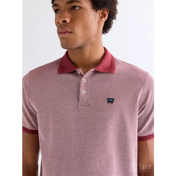 Wrangler ● Polo Shirt ● bordó melange rövid ujjú piké póló