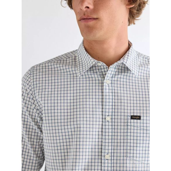 Wrangler ● LS 1PKT Shirt ● kék kockás hosszú ujjú ing