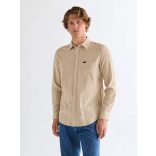 Wrangler ● LS 1PKT Shirt ● homokszínű hosszú ujjú len ing