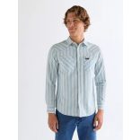 Wrangler ● Chambray Shirt ● világoskék csíkos hosszú ujjú ing
