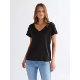 Wrangler ● Easy V Neck Tee ● fekete rövid ujjú póló