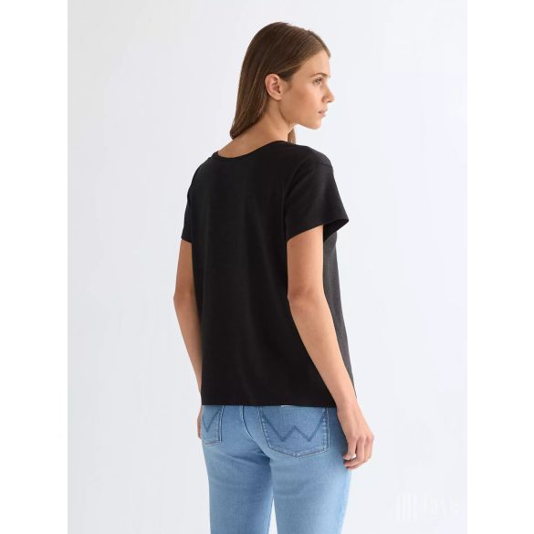 Wrangler ● Easy V Neck Tee ● fekete rövid ujjú póló