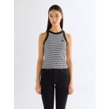 Wrangler ● Ringer Tank ● fekete csíkos pamut trikó