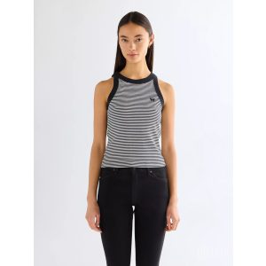 Wrangler ● Ringer Tank ● fekete csíkos pamut trikó