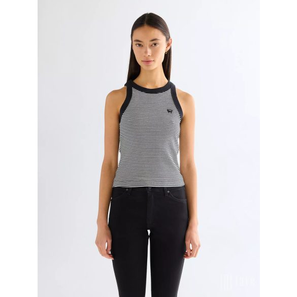 Wrangler ● Ringer Tank ● fekete csíkos pamut trikó