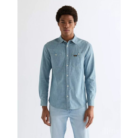 Wrangler ● Chambray Shirt ● világoskék hosszú ujjú ing