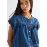 Wrangler ● Drop Shoulder ● kék rövid ujjú farmer blúz