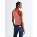 Wrangler ● Ringer Tank ● piros csíkos pamut trikó