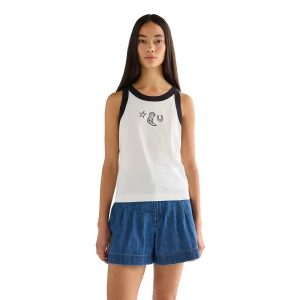 Wrangler ● Ringer Tank ● fehér mintás pamut trikó