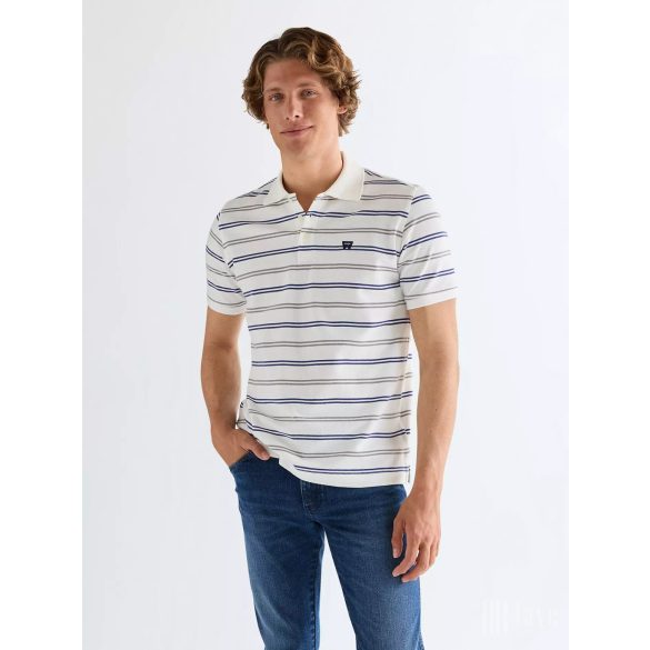 Wrangler ● Stripe Polo ● fehér csíkos rövid ujjú piké póló
