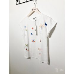   Md'M ● T-shirts ● fehér mintás rövid ujjú póló