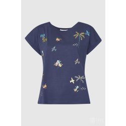   Md'M ● T-shirts ● sötétkék mintás rövid ujjú póló