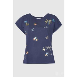 Md'M ● T-shirts ● sötétkék mintás rövid ujjú póló