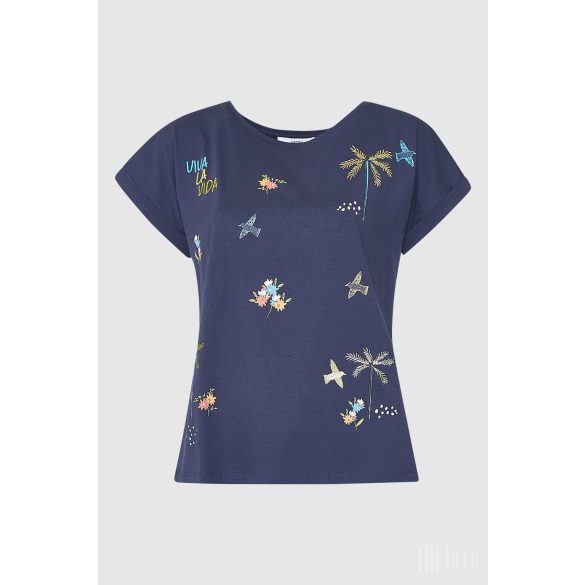 Md'M ● T-shirts ● sötétkék mintás rövid ujjú póló