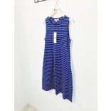 Md'M ● Knitted Dresses ● kék csíkos ujjatlan ruha