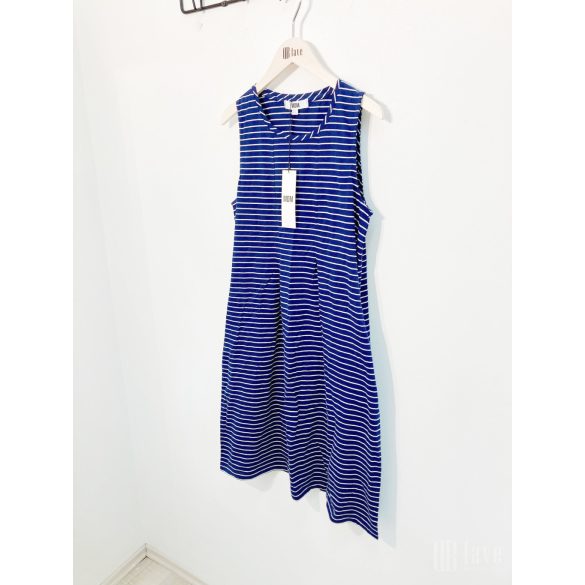 Md'M ● Knitted Dresses ● kék csíkos ujjatlan ruha