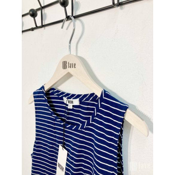 Md'M ● Knitted Dresses ● kék csíkos ujjatlan ruha