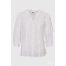   Md'M ● Blouses ● törtfehér madeirás 3/4 ujjú ingblúz