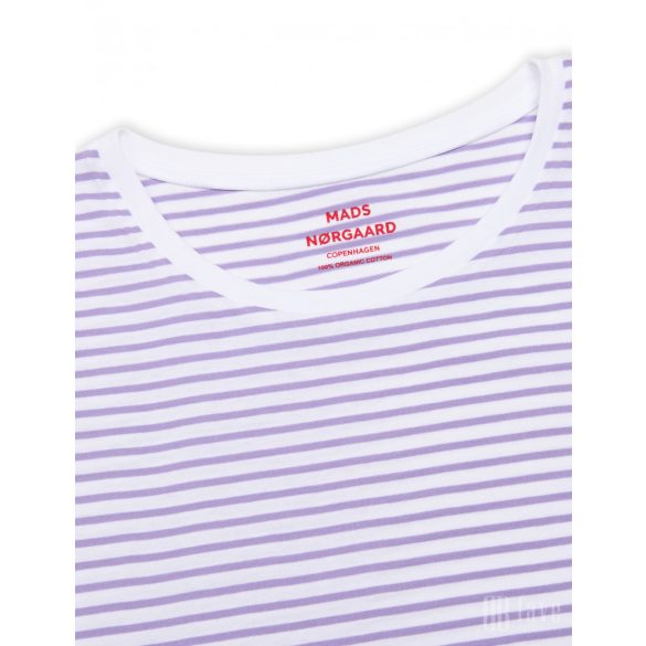 Mads Nørgaard ● Organic Favorite Stripe Teasy Tee ● lila csíkos rövid ujjú póló