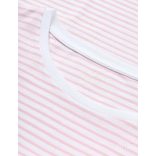 Mads Nørgaard ● Organic Favorite Stripe Teasy Tee ● rózsaszín csíkos rövid ujjú póló