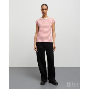 Mads Nørgaard ● Organic Jersey Stripe Teasy Tee ● piros csíkos rövid ujjú póló
