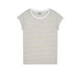 Mads Nørgaard ● Organic Favorite Stripe Teasy Tee ● világoskhaki csíkos rövid ujjú póló
