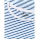 Mads Nørgaard ● Organic Favorite Stripe Teasy Tee ● középkék csíkos rövid ujjú póló