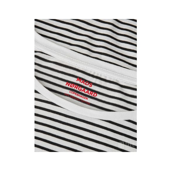Mads Nørgaard ● Organic Jersey Stripe Tenna ● fekete fehér csíkos hosszú ujjú póló