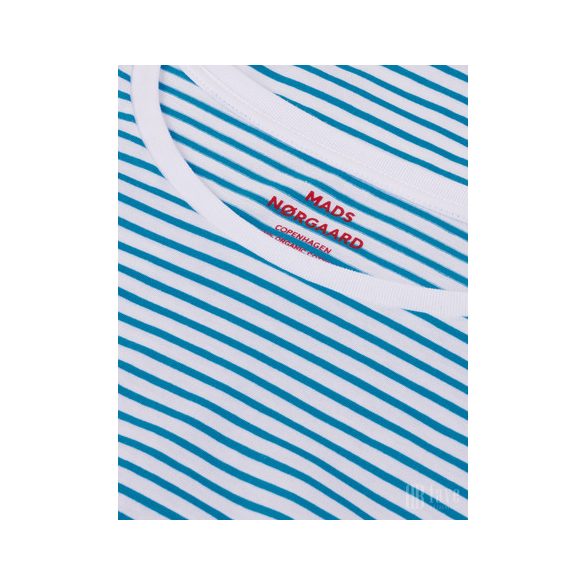 Mads Nørgaard ● Organic Jersey Stripe Tenna ● kék fehér csíkos hosszú ujjú póló