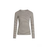 Mads Nørgaard ● 2*2 Cotton Stripe Tuba Tee ● bézs és fekete csíkos hosszú ujjú póló