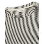 Mads Nørgaard ● 2*2 Cotton Stripe Tuba Tee ● bézs és fekete csíkos hosszú ujjú póló