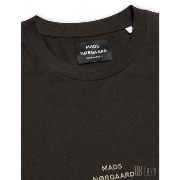 Mads Nørgaard ● Organic Twin Embroidery Tee ● szürkéslila logo rövid ujjú póló