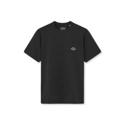   Mads Nørgaard ● Cotton Jersey Frode Emb Logo ● fekete rövidujjú póló