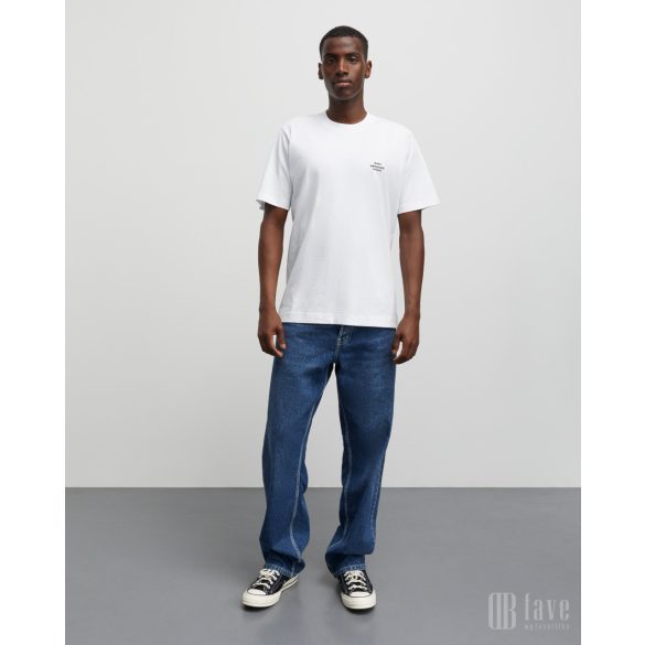 Mads Nørgaard ● Cotton Jersey Frode Emb Logo ● fehér rövidujjú póló