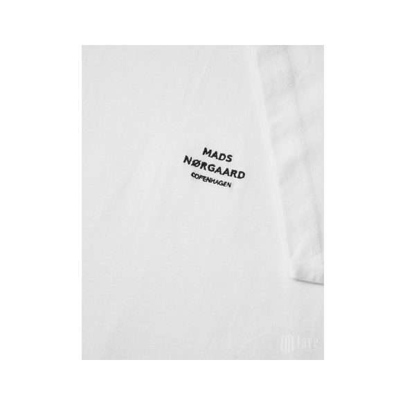 Mads Nørgaard ● Cotton Jersey Frode Emb Logo ● fehér rövidujjú póló