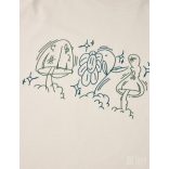 Mads Nørgaard ● Cotton Jersey Thorbjorn R Embroidery ● törtfehér hímzett rövidujjú póló