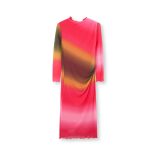 Mads Nørgaard ● Stretch Mesh Fia Dress ● színes szűk fazonú hosszú ujjú midi ruha