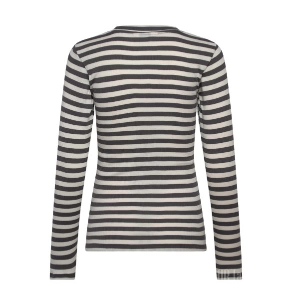 Mads Nørgaard ● Tuba 2*2 Soft Stripe ● szürke csíkos hosszú ujjú póló