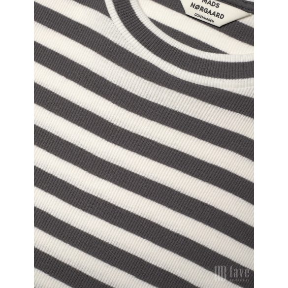 Mads Nørgaard ● Tuba 2*2 Soft Stripe ● szürke csíkos hosszú ujjú póló