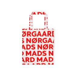   Mads Nørgaard ● Sacky Atoma ● piros feliratos csíkos táska