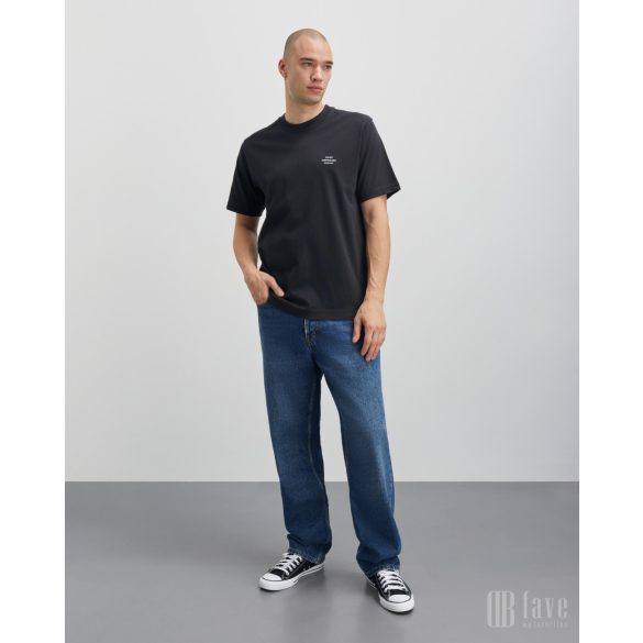 Mads Nørgaard ● Cotton Jersey Frode Emb Logo ● fekete rövidujjú póló