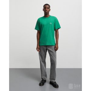 Mads Nørgaard ● Cotton Jersey Frode Emb Logo ● zöld rövidujjú póló