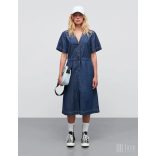 Mads Nørgaard ● Air Denim Sanne ● kék farmer rövid ujjú ruha