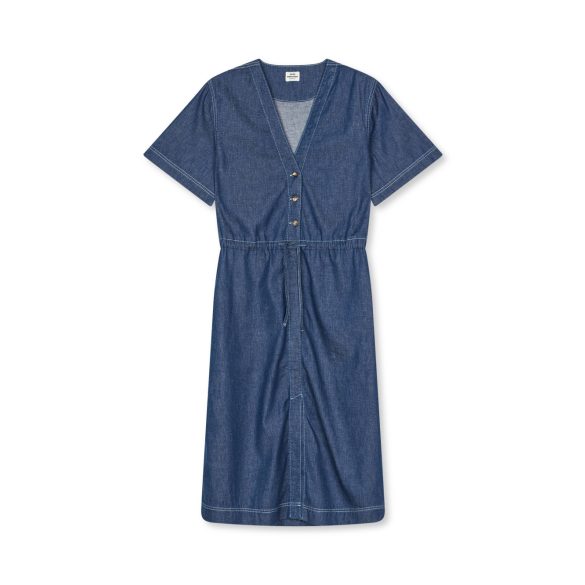 Mads Nørgaard ● Air Denim Sanne ● kék farmer rövid ujjú ruha