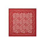 Mads Nørgaard ● Soft Cotton Paisley Scarf ● piros mintás kendő